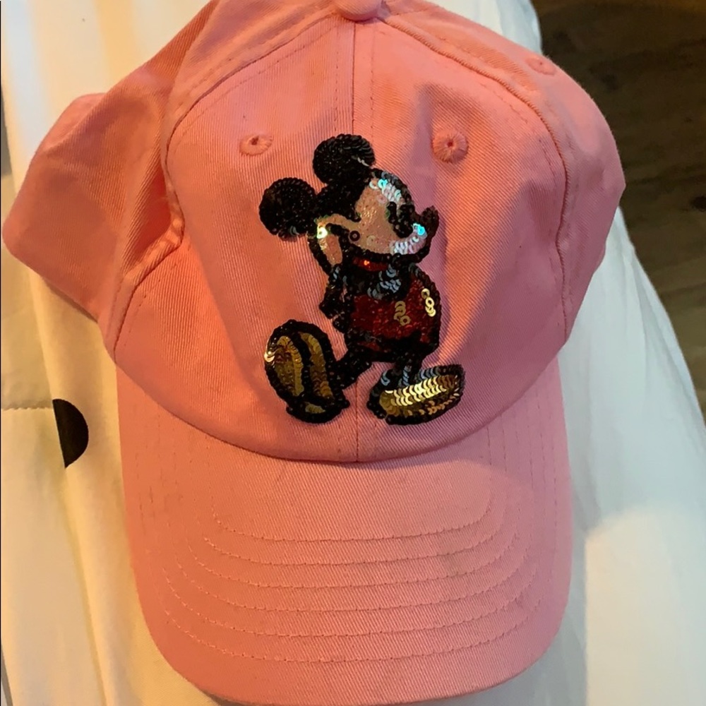 Pink Mickey Mouse kids hat